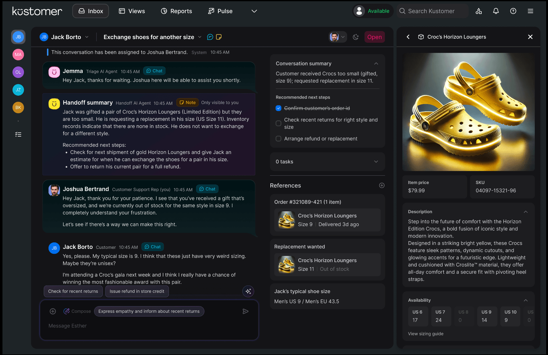 Kustomer AI copilot future vision with integrated workflow and programmatic features