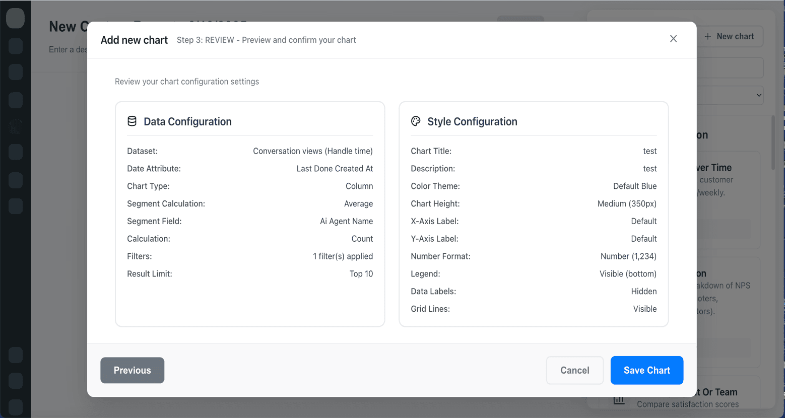Kustomer reporting redesign with improved style flexibility and better UX